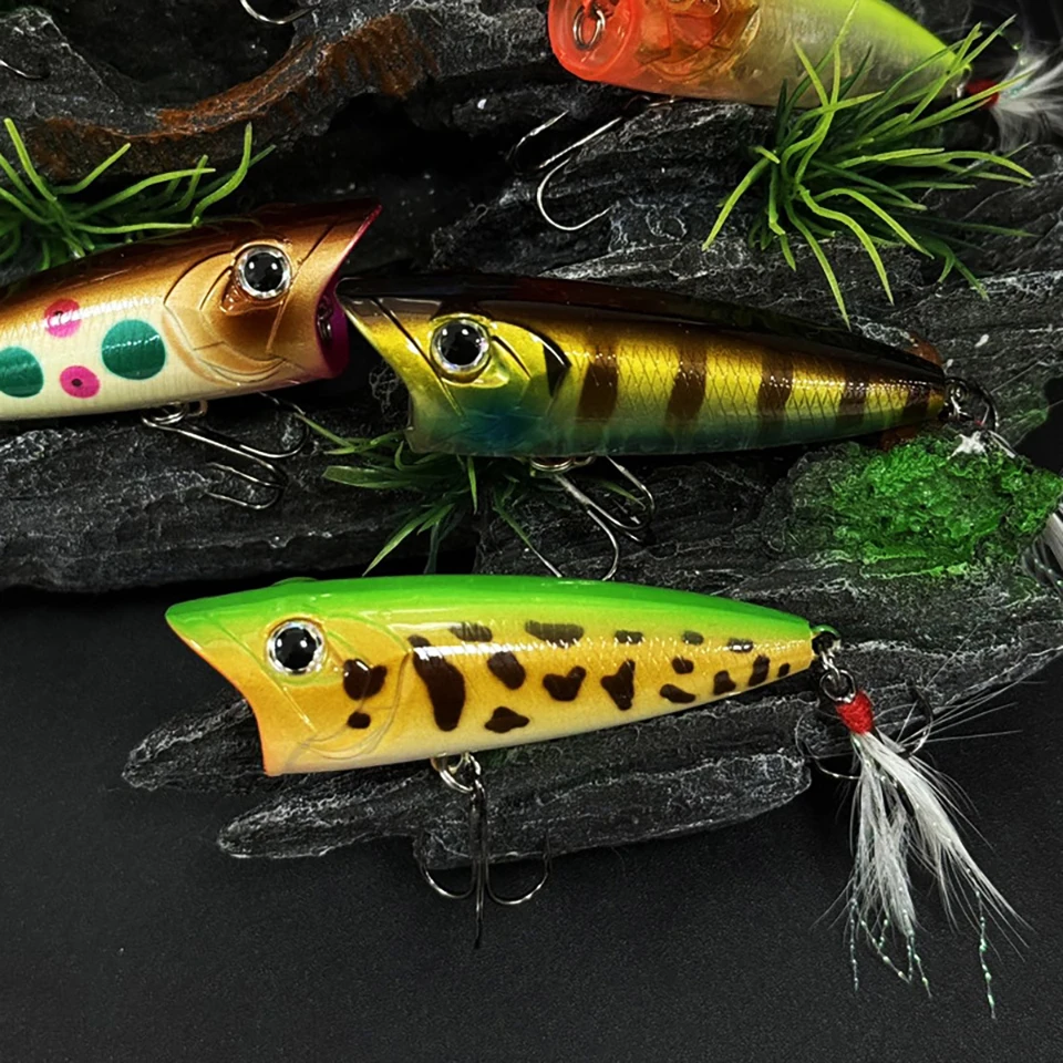 WALK FISH 1Pcs 70MM/12.6G Popper Fishing Lures Topwater Bass Pike Long Casting Floating Wobbler Fishing Accessories Hard Bait - 4