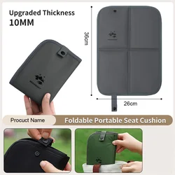Compact Outdoor Camping Folding Cushion - Lightweight & Portable for Spring Wilderness Adventures (Light Grey)
