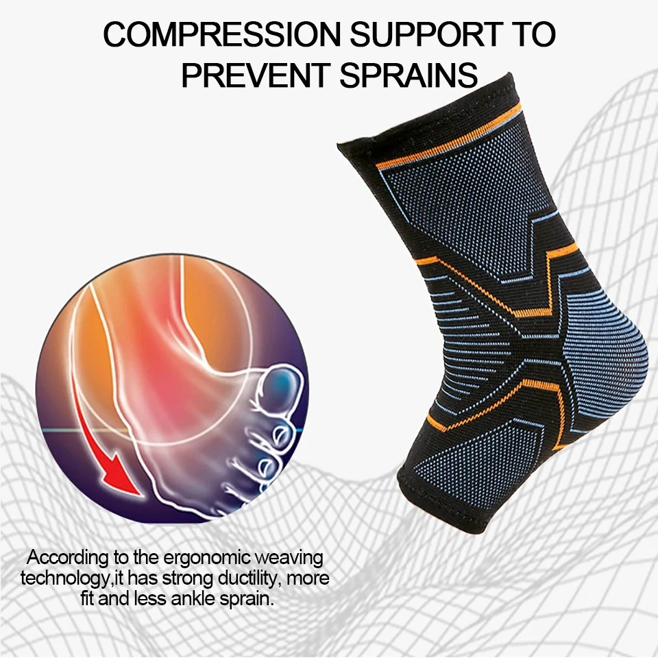 Elastic Knitted Sports Ankle Support Brace Fitness Cycling Yoga Basketball Volleyball Foot Joint Ankle Protection 1PCS