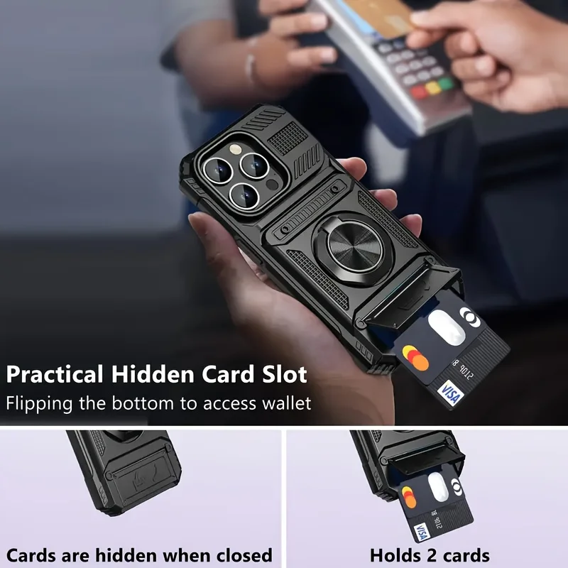 Rugged Shock-Resistant Phone Case with Dual SIM Card Slots