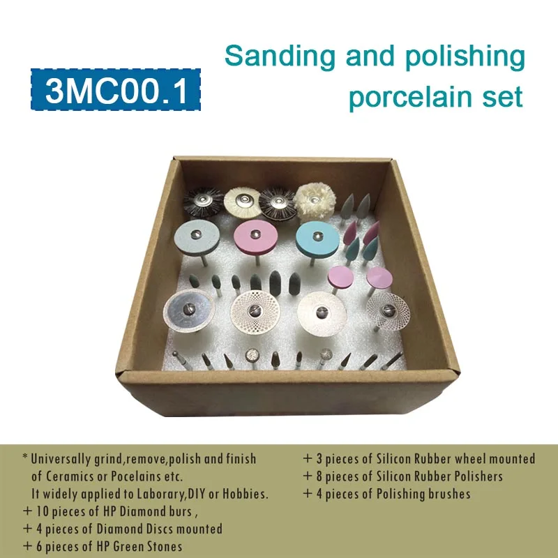 

1set Tungsten Carbide Burs HP Diamond Burs Dental Rubber Polishers Dental Materials Dental Instrument