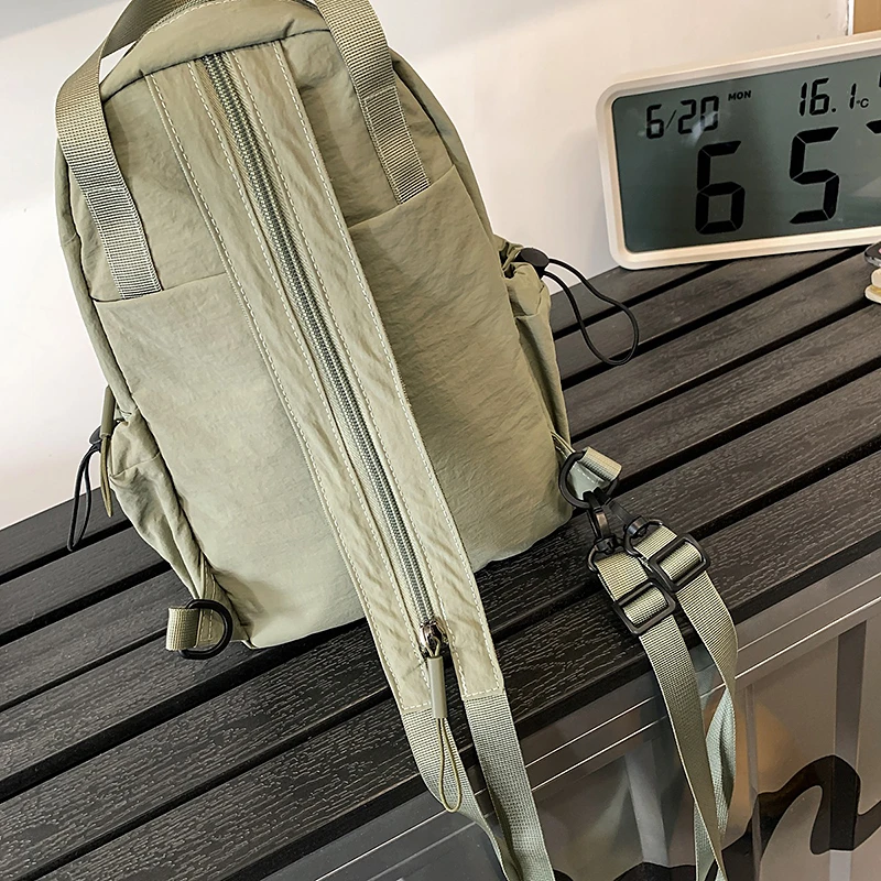 Multi-Purpose Backpack Women's 2025 New Messenger Bag Leisure All-Match Outdoor Travel Commuter Small Backpack Messenger Chest B