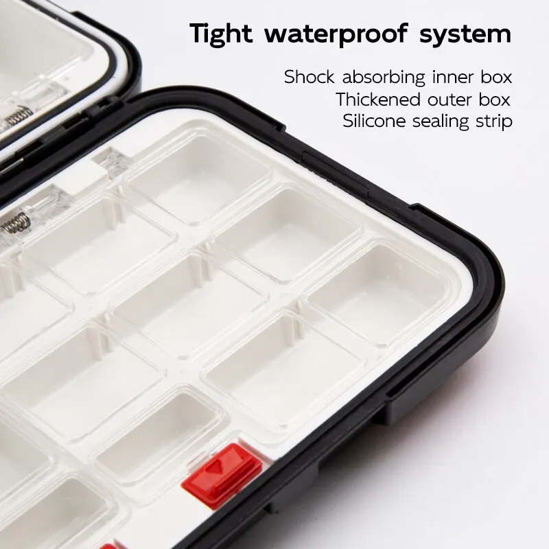 Fishing Waterproof Fishing Tackle Box Double Sided Opening and Closing Bait  Tool Storage Box Multifunctional Goods