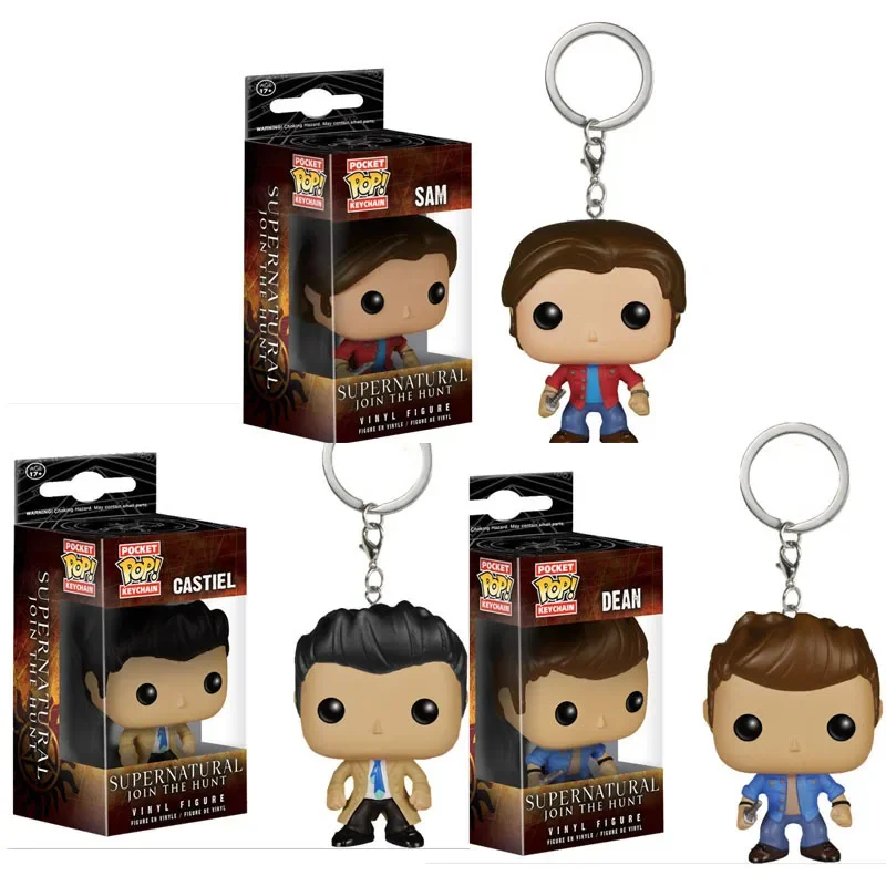 thumbnail image 4 of FUNKO Pop Nuevo llavero Supernatural Llavero Castiel con Wing Sam Juguete Figura de vinilo Colección Pocket Pop Llavero Juguetes POP, 4 of 5