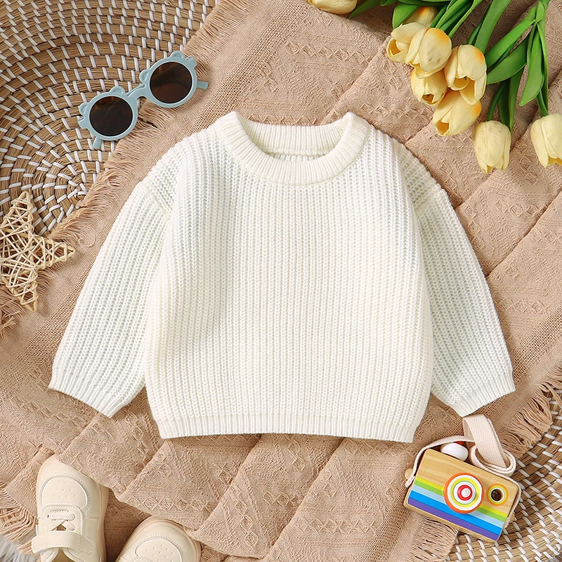 Baby Sweater Customize Exclusive Name Newborn Infant Clothing Embroidered Letter Unique Gift Warm Tops Girl Boy Pullover Knitted
