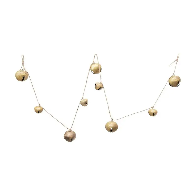 

Christmas Bell Garland Christmas Tree Bell Ornaments Anti-Rust Metal Pendants Seasonal Decors For Christmas Tree Wall Window