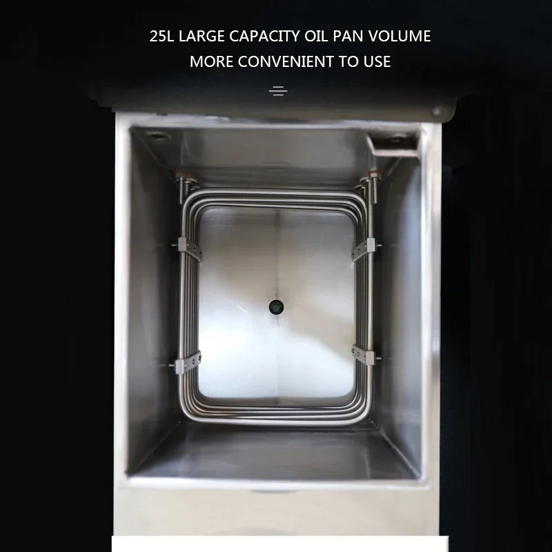 380V Computer Panel High Pressure Fryer Electric Heating Gas Filter Fryer With Oil Pump YXD-25D Single Cylinder Chicken
