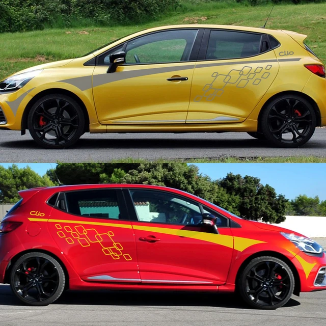 Auto Racing Aufkleber Für Renault Clio Vinyl Aufkleber Styling Taille Linie  Streifen Auto Tür Angepasst Auto Tuning Zubehör - AliExpress