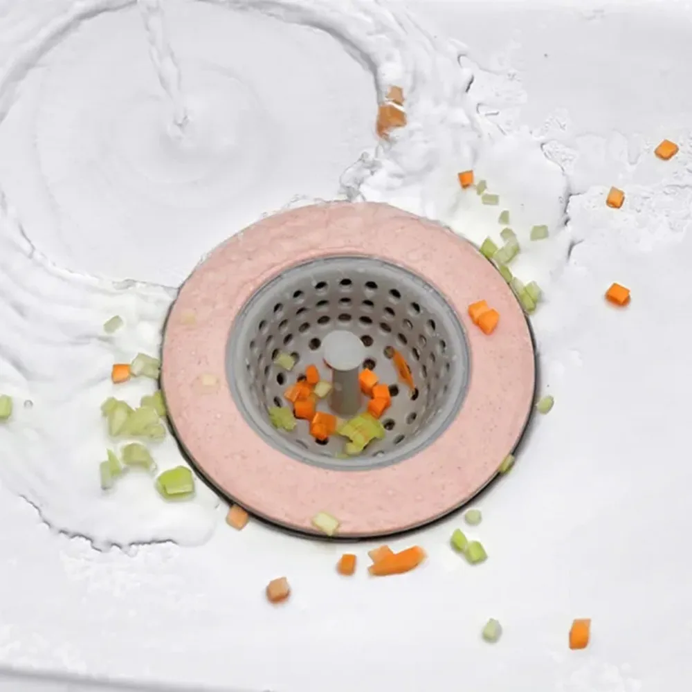 Silicone Anti-clogging Filter Portable Sink Strainer Bathroom Kitchen Tool For Drains Cover Hair Waste Plug Filter Strainer