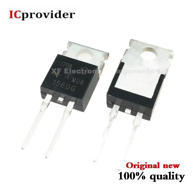 100 шт./лот MUR1560 MUR1560G U1560 TO-220 IC лучшее качество | Электронные компоненты и