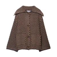 Chic Fashion Knitted Jackets for Women 2026 Autumn Winter Long Sleeve Single-Breasted Short Coats High Street Casual New Jackets 5