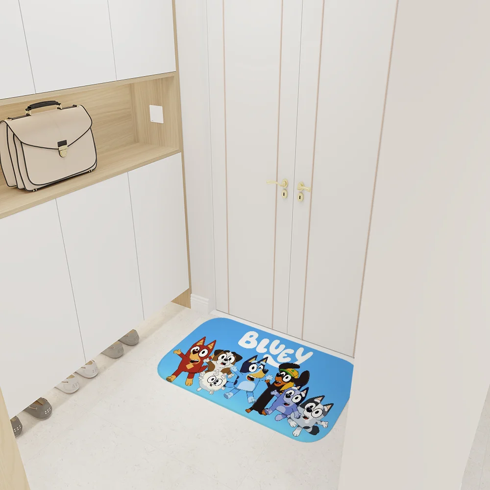 Cartoon B-Blueys Bathroom Mat Kids Room Bedroom Decoration Balcony Anti-Slip Doormat Living Room Welcome Rug 3