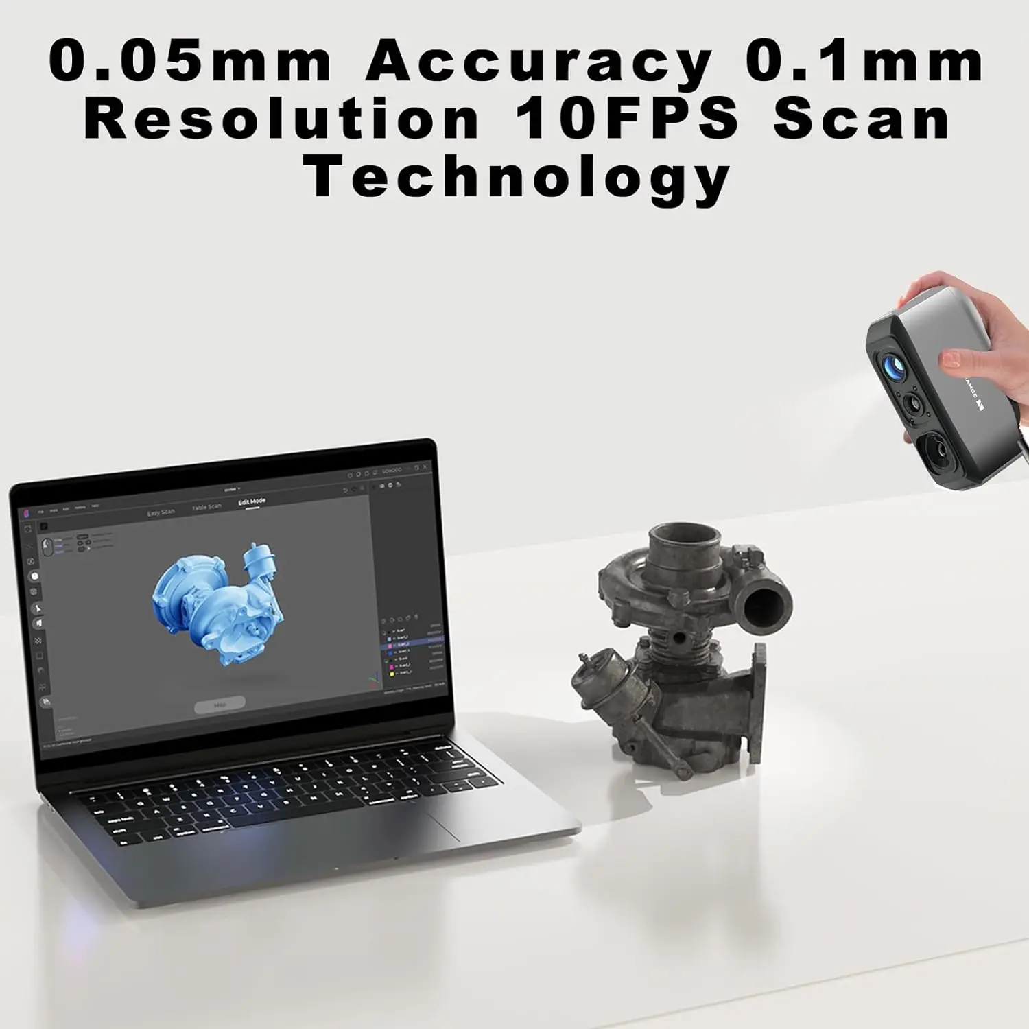 Moose Lite 3D Scanner for 3D Printing Printer Accessories NIR Light AI Visual Tracking Technology Handheld 3d scanner