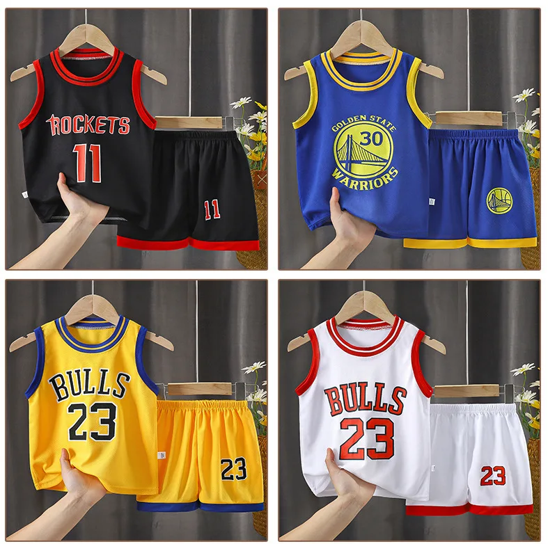 Kids Summer Quick drying Basketball Sportswear Short Sleeve T shirts