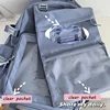 Clear Window Ita Backpack Women Double Transparent Pockets Large Capacity Laptop Kawaii Girls 20CM Dolls Travel School Bag Gifts 5