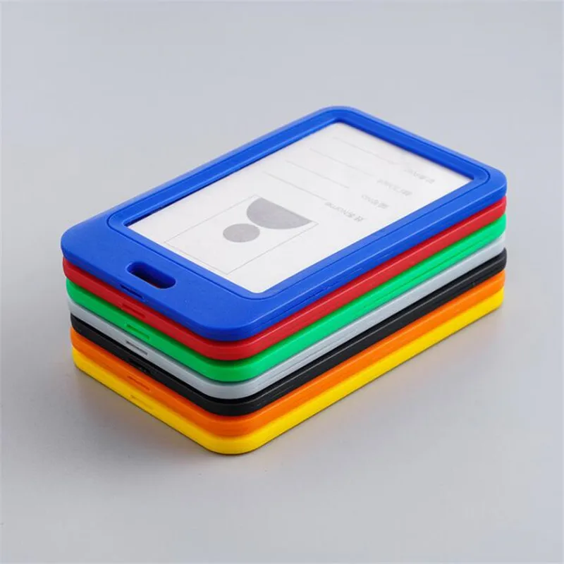 ID Card Holder Plastic Work Card Cover with Lanyard Rope ID Work Card Identity Badge Bus Holder Cover Business Credit Holder Bag Case