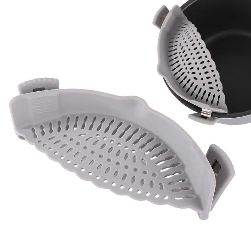

Pasta Strainer Snap On Silicone Pasta Drainer Spaghetti Sieve Strainers And Colanders Kitchen Colander Water Stopper Strainer