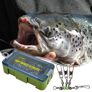 Ball Bearing Squid Jig Fishing Swivels Luminous Fishing Swivel Connector Rolling Barrel Swivel Saltwater Freshwater Fishing Gear 4