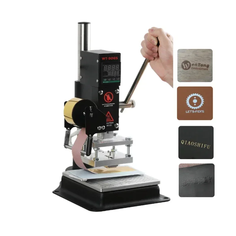 500W Hot Foil Stamping Machine Manual Embossing for Leather PVC