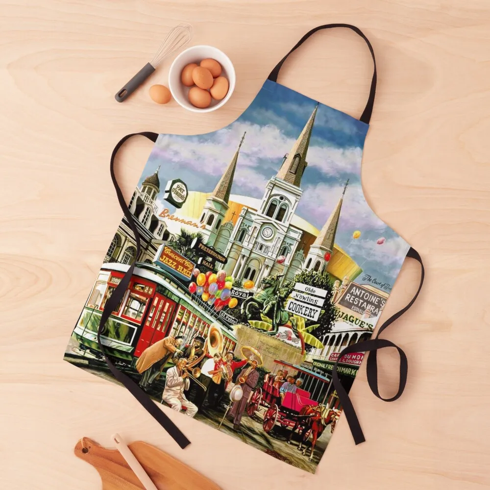 

Jazz New Orleans Apron bib Kitchen Women Apron