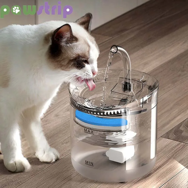 

2L Intelligent Cat Water Fountain with Motion Sensor USB Mute Water Dispenser Large Capacity Kat Drinking Feeder Pet Supplies
