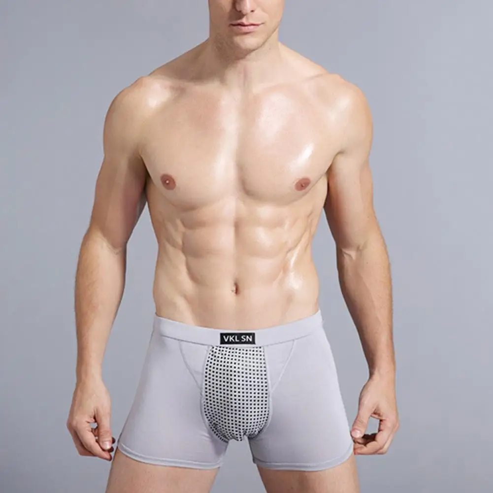 

Men Boxers Sweat Absorption U Convex Magnetic Physiological Underwear Massage Plus Size Men Underpants Inner Wear Clothes