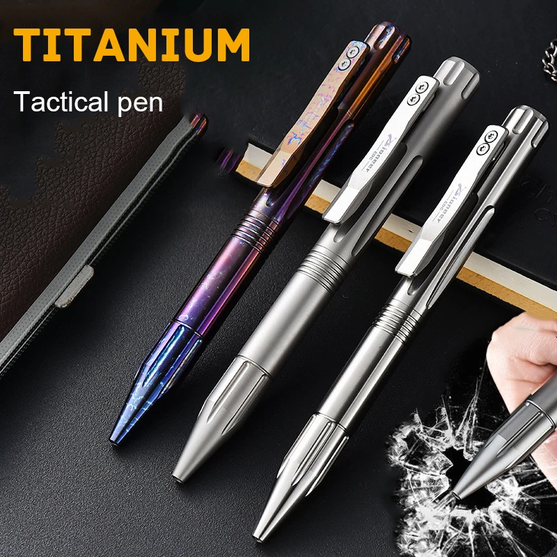 

Titanium Window Breaking Tactica Pen Outdoor Camping Self Defense EDC Portable Signature Pen For Women's Man High-end Gift