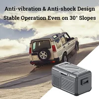Réfrigérateur de voiture mini 18L, congélateur portable pour voiture 12V 24V DC, réfrigérateur à compresseur pour véhicule pour les aventures en plein air, glacière de camping 5