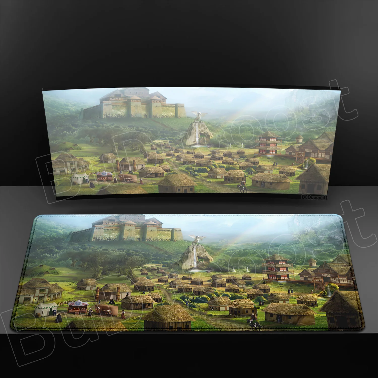 Heroes of Might and Magic Medieval Game Desk Mat - HD Print XXL Non-Slip Mouse Pad