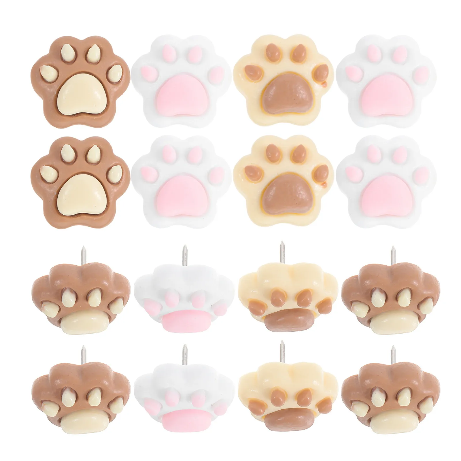 30Pcs 개 발톱 모양 푸시핀 귀여운 동물 모양 핀 장 코르크보드 핀 게시판 사무용품 책상 액세서리