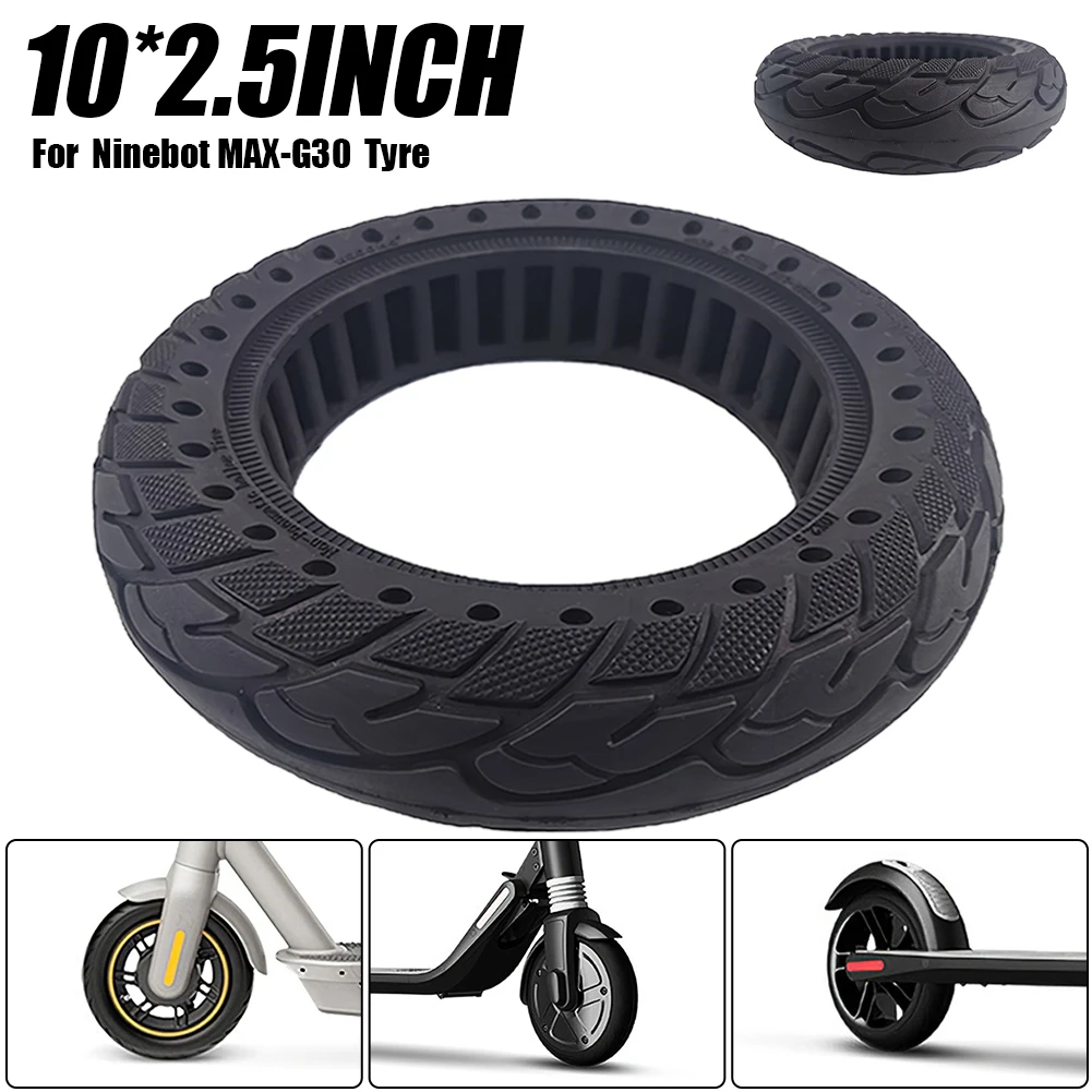 Universal Solid Tire for 10*2.5 Inch Ninebot Max G30 Electric Scooter