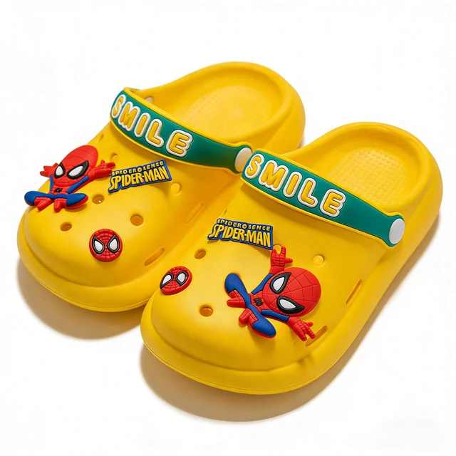 Marvel Children'S Hole Sandals Boys Summer Home Slipper Cartoon Spider-Man Slipper Children'S Gifts Beach Shoes Size 18-29