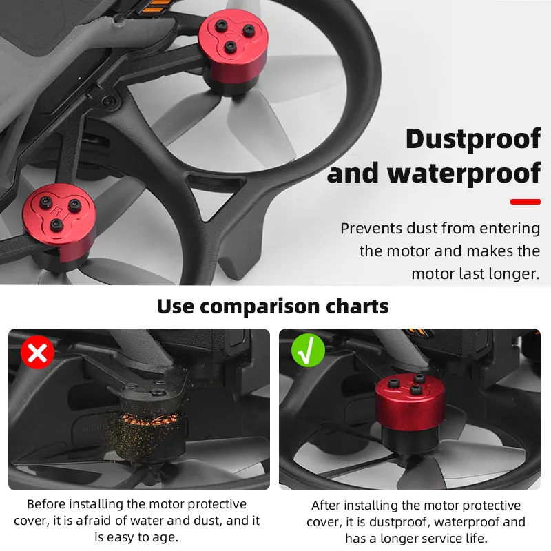 Motor Cover Cap for DJI Avata Drone Aluminum Alloy Protection Guard Dust-proof Engine Protector Anti-scratch Accessories