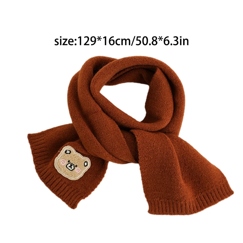 Winter Warm Scarves Children Cartoon Scarf Soft Thicken Neck Cover Neckerchief Outdoor Windproof Scarf for Kids Boy Girl 0