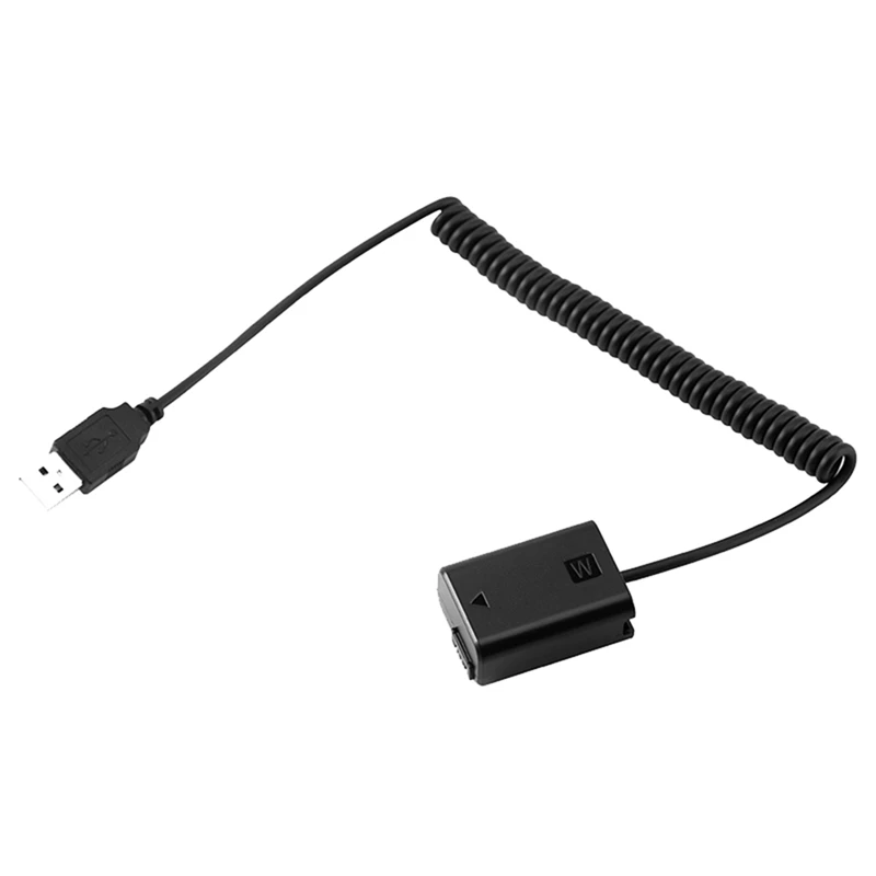 NP-FW50 더미 배터리 스프링 USB 충전 케이블 부품, A7 A7R A7S A7M A7II A7S2 A7M2 A7R2 A6500 A6300 DC 커플러