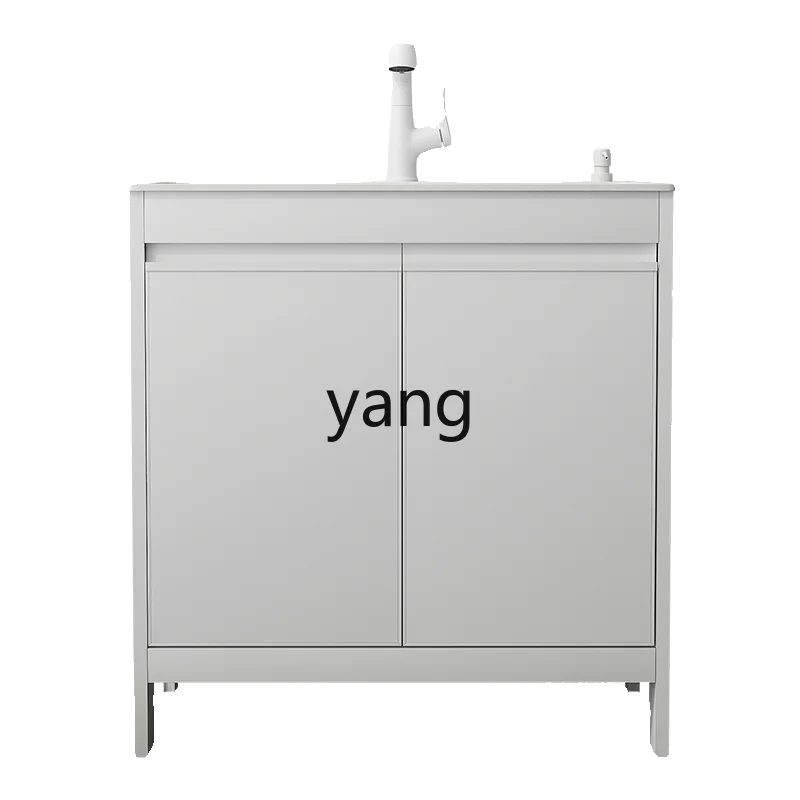 

CX Laundry Tub Balcony Household Quartz Stone Laundry Sink All-in-One Cabinet Floor Type