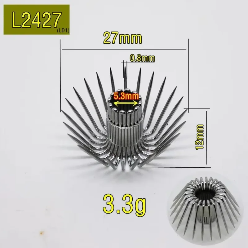 Lot De 10 Hameçons En Acier Inoxydable Pour Pêche Au Calamar - Diamètres 15/17/21/28 Mm - Pour Eau Douce Et Salée