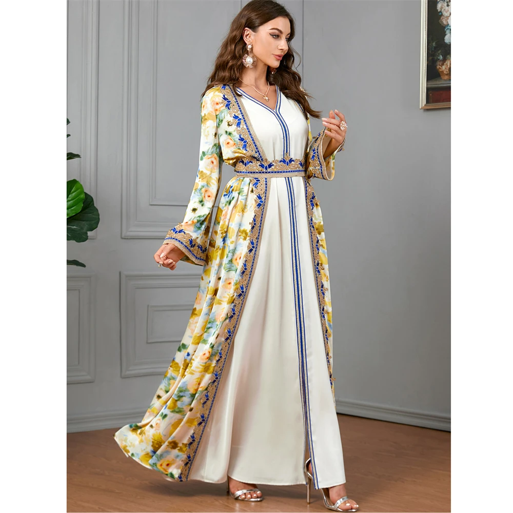 robe-de-soiree-eid-pour-femme-ensemble-de-2-pieces-dubai-abaya-garniture-de-bande-ceinture-caftan-marocain-kaftan-Educatif-jalabiya-nouvelle-collection