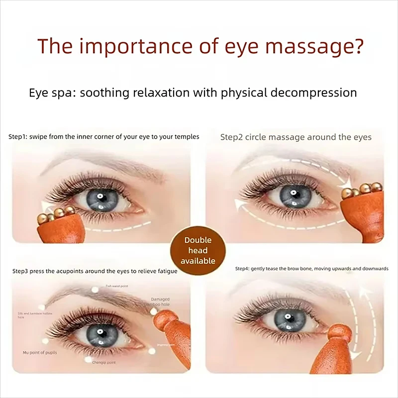 2Pcs Handheld Lotus Seedpod Schönheit Professionelle Legierung Palisander Gesichts GuaSha Werkzeug Auge Entspannung Spot Meridiane Akupunkturpunkt Massage – Detail 10