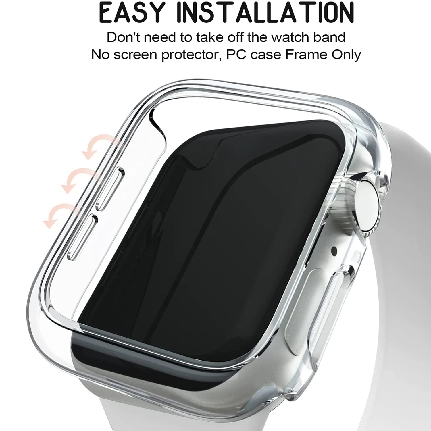 Sleek PC Protector Bumper Cover for Apple Watch - All Sizes