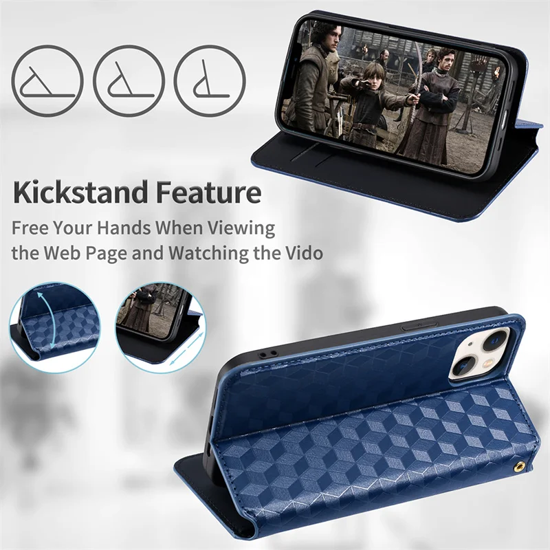 Premium 5G Protective Stereoscopic Wallet Magnetic Phone Case