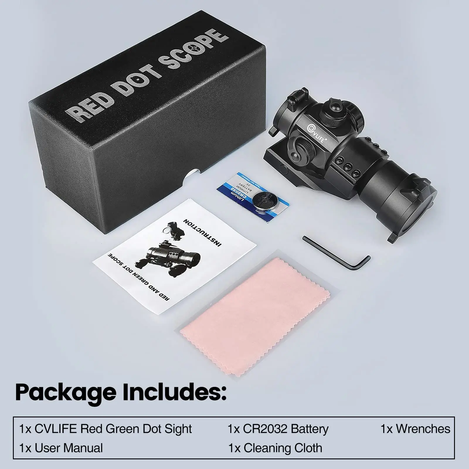35mm Red/Green Dot Reflex Sight With Cantilever Mount - Anodized Silver Tactical Optic For Picatinny/Weaver Rails