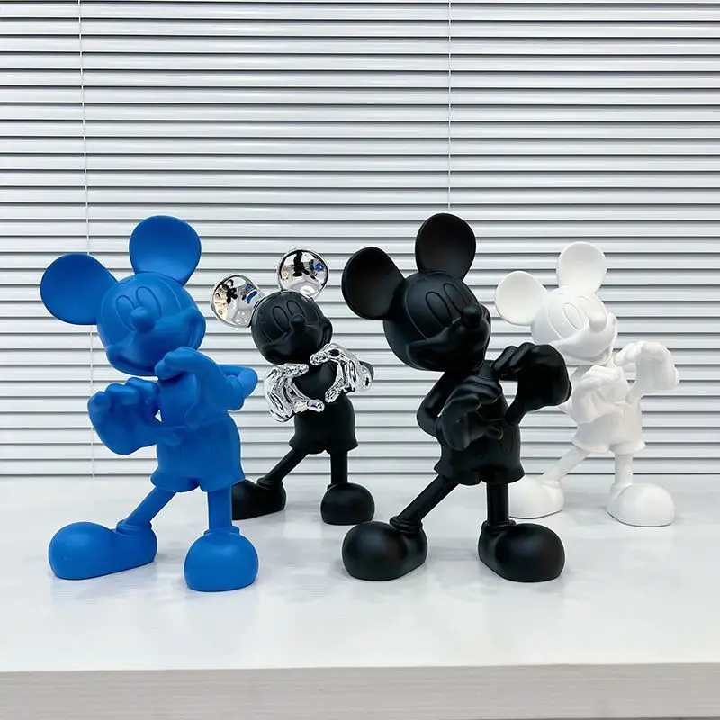 

30cm Disney Mickey Mouse Figure Mickey Welcome Guests Children Toy Resin Model Love Sitting Home Furnishing Halloween Gift