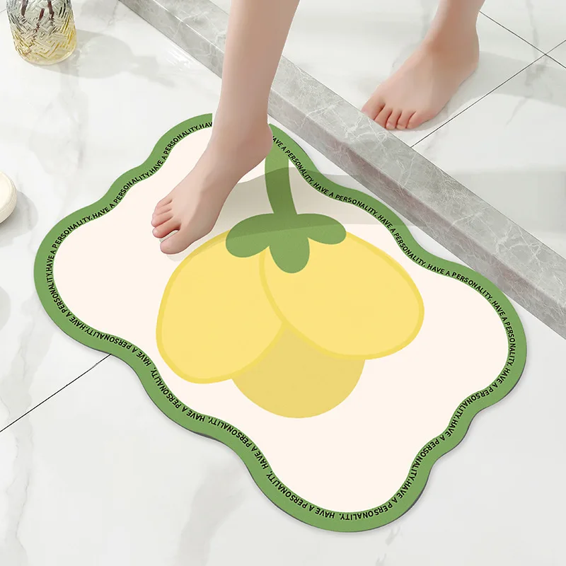 

Bathroom Rugs Doormat Entrance Door Soft Diatomaceous Earth Floor Pad Home Mat Super Absorbent Carpet Door Foot Mats Non-slip