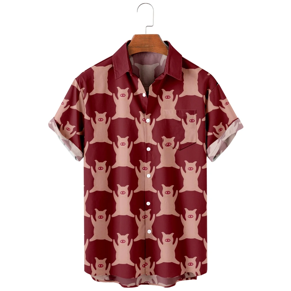 

Men's Hawaiian Shirt loose top 6xl 3D printed men's shirt 2022 fashion shirt men's T-shirt breathable summer short sleeve