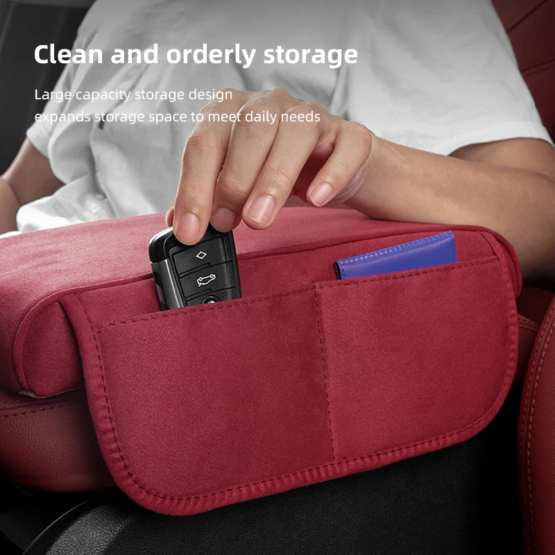 Suede Car Interior Armrest Box Mat Center Console Accessories for Peugeot 206 308 107 307 408 301 5008 207 205 607 4008 106 406