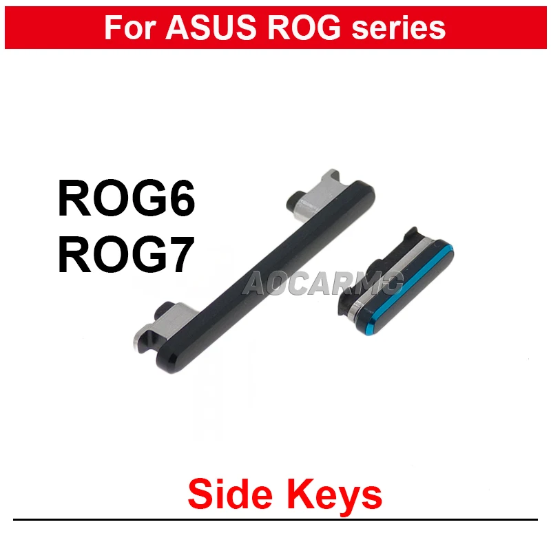 Blue Red Black For ASUS ROG Phone 6 Rog6 Power On OFF Volume Buttons Side Key Replacement Part