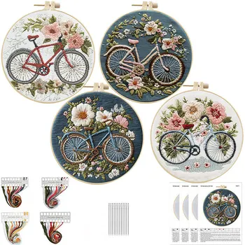 Bike & Flower Embroidery Kit 1