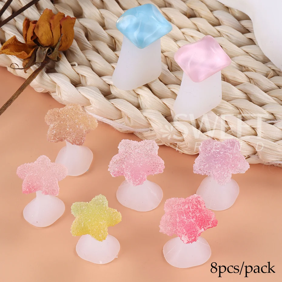 8 pcs/Pack Silicone Toe Separator Cute Soft Pedicure Tools Daisy Square Star Heart Rhinestone Foot Finger Separator Care Tools