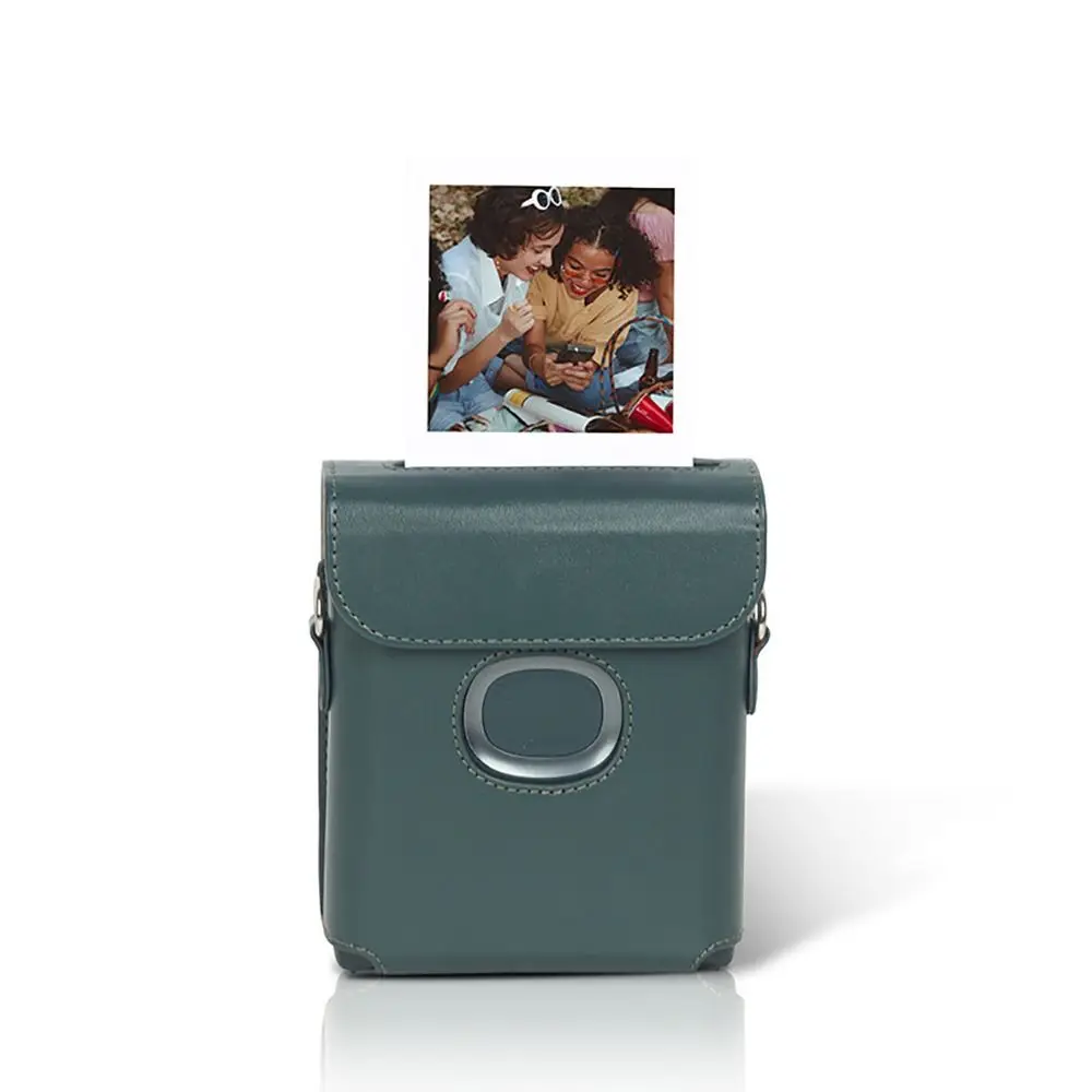 For Fujifilm Instax Square Link Printer Retro Leather Storage Bag Carrying Case Adjustable Strap Protective Cover SQ Link Pouch